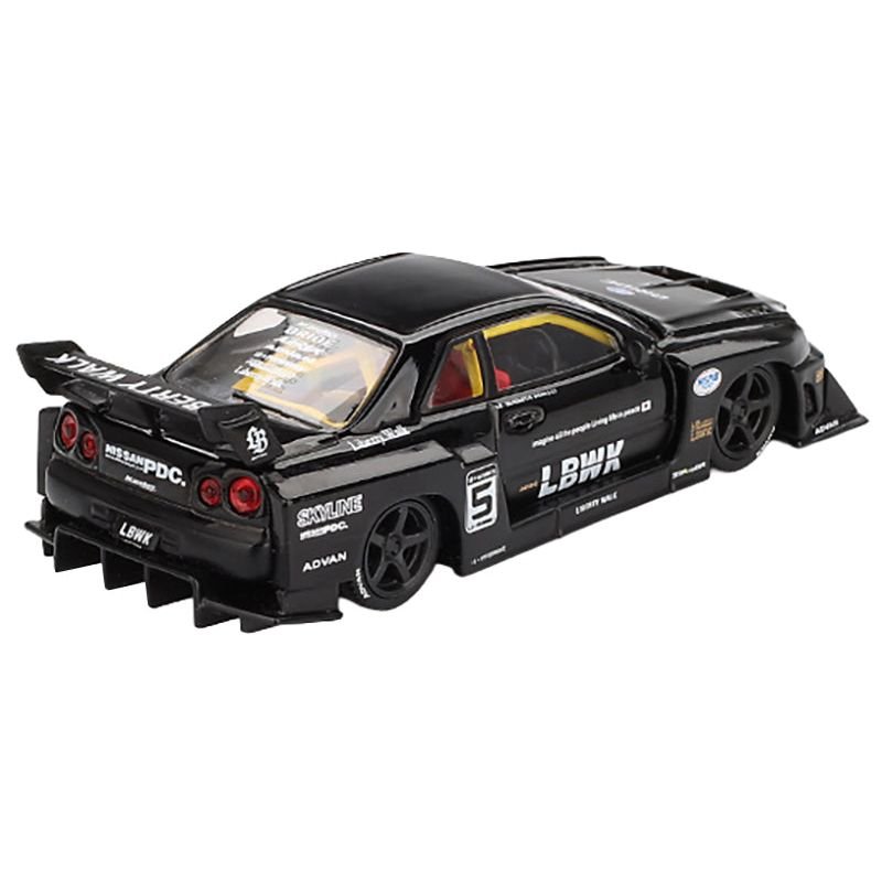 Nissan Skyline LB-ER34 Super Silhouette RHD (Right Hand Drive) #5 Black Limited Edition 1/64 Diecast Model Car by Mini GT-Mini GT-ModelCars.com