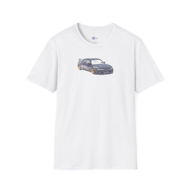 Nissan Skyline R33 JDM Sketch Art Inspired T-Shirt, Car Enthusiast Clothing,-Modelcars.com-ModelCars.com
