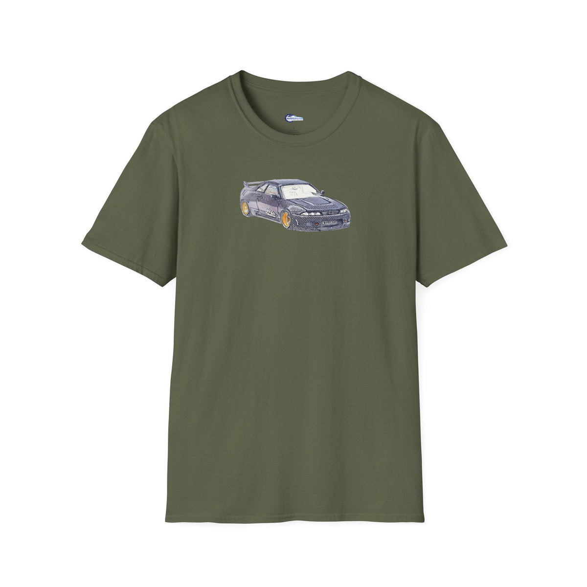 Nissan Skyline R33 JDM Sketch Art Inspired T-Shirt, Car Enthusiast Clothing,-Modelcars.com-ModelCars.com