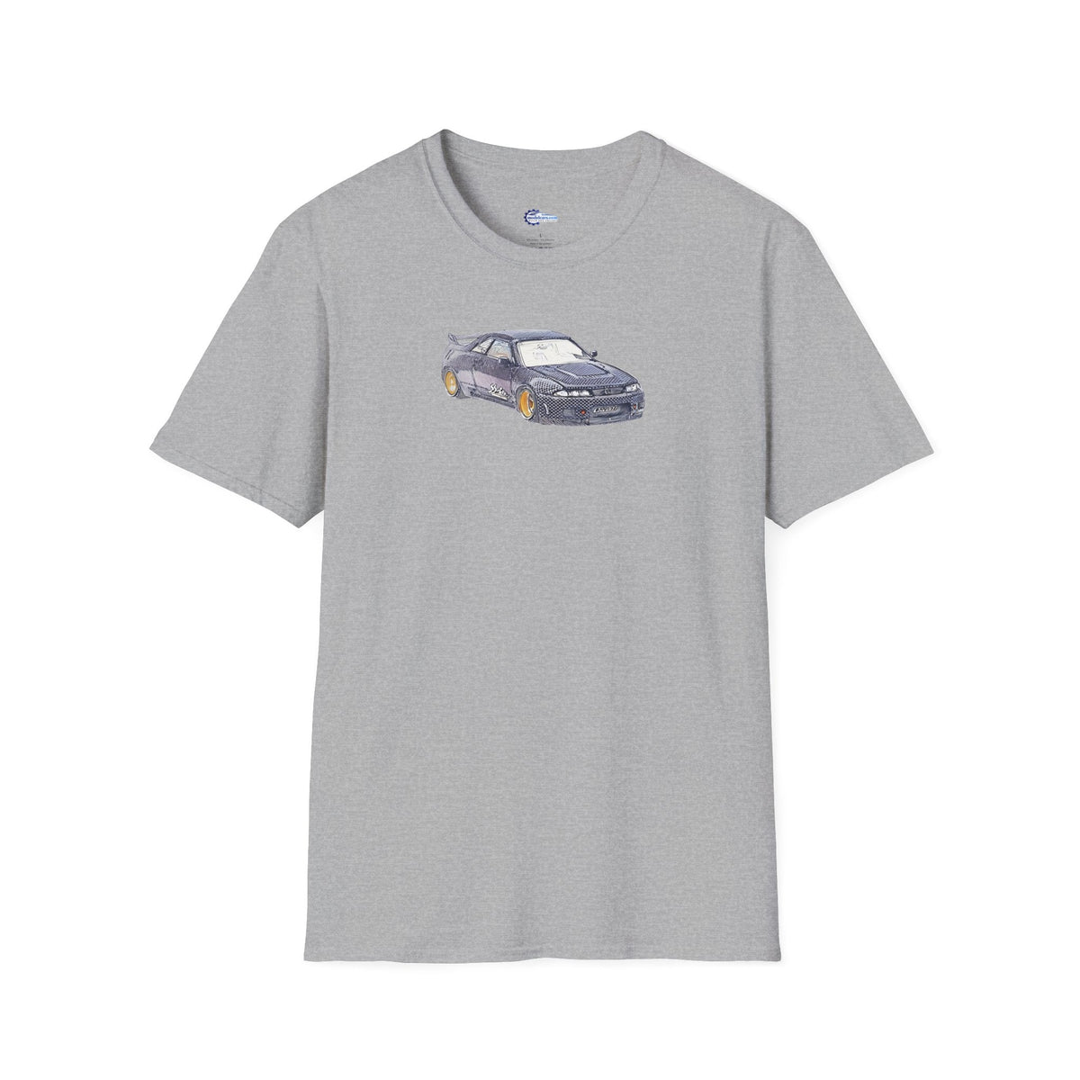 Nissan Skyline R33 JDM Sketch Art Inspired T-Shirt, Car Enthusiast Clothing,-Modelcars.com-ModelCars.com