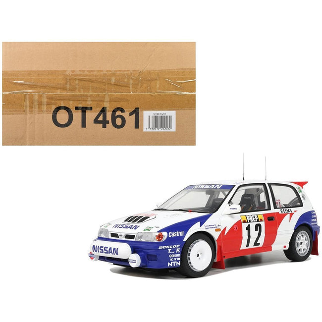 Nissan Sunny GTI-R #12 Tommi Makinen - Seppo Harjanne "Monte Carlo Rally" (1992) Limited Edition to 2500 pieces Worldwide 1/18 Model Car by Otto Mobile-Otto Mobile-ModelCars.com
