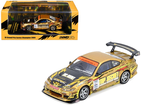 Nissan "Top Secret" Silvia (S15) RHD (Right Hand Drive) Ryuji Miki - Champion "D1 Grand Prix" (2004) 1/64 Diecast Model Car by Inno Models-Inno Models-ModelCars.com