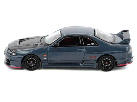 Nissan Top Secret Skyline GT-R (BCNR33) RHD (Right Hand Drive) Stealth Gray with Carbon Hood "Tokyo Auto Salon Hong Kong 2025 Event Edition" 1/64 Diecast Model Car by Inno Models-Inno Models-ModelCars.com