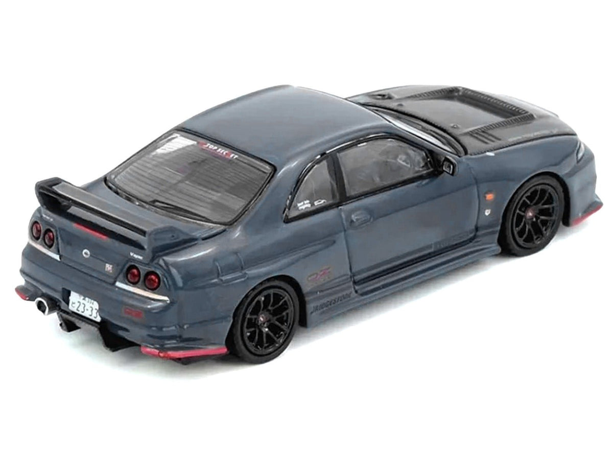 Nissan Top Secret Skyline GT-R (BCNR33) RHD (Right Hand Drive) Stealth Gray with Carbon Hood "Tokyo Auto Salon Hong Kong 2025 Event Edition" 1/64 Diecast Model Car by Inno Models-Inno Models-ModelCars.com