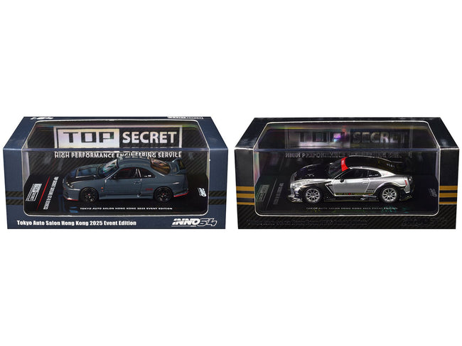 Nissan Top Secret "Tokyo Auto Salon Hong Kong 2025 Event Edition" Set of 2 Pieces 1/64 Diecast Model Car by Inno Models-Inno Models-ModelCars.com