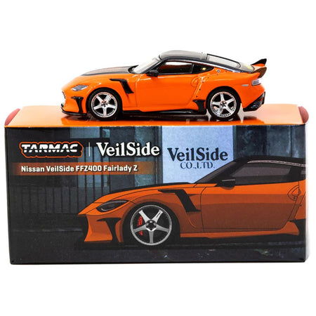 Nissan VeilSide FFZ400 Fairlady Z RHD (Right Hand Drive) Orange with Black Top "Global64" Series 1/64 Diecast Model by Tarmac Works-Tarmac Works-ModelCars.com