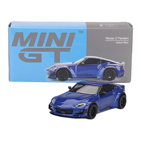 Nissan Z "Pandem" Seiran Blue Metallic Limited Edition to 4800 pieces Worldwide 1/64 Diecast Model Car by Mini GT-Mini GT-ModelCars.com