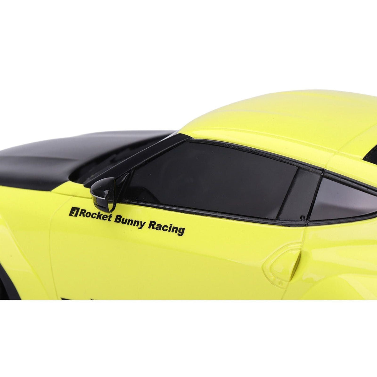 Nissan Z (RZ34) "Pandem" Ikazuchi Yellow with Matt Black Hood 1/18 Model Car by Top Speed-Top Speed-ModelCars.com
