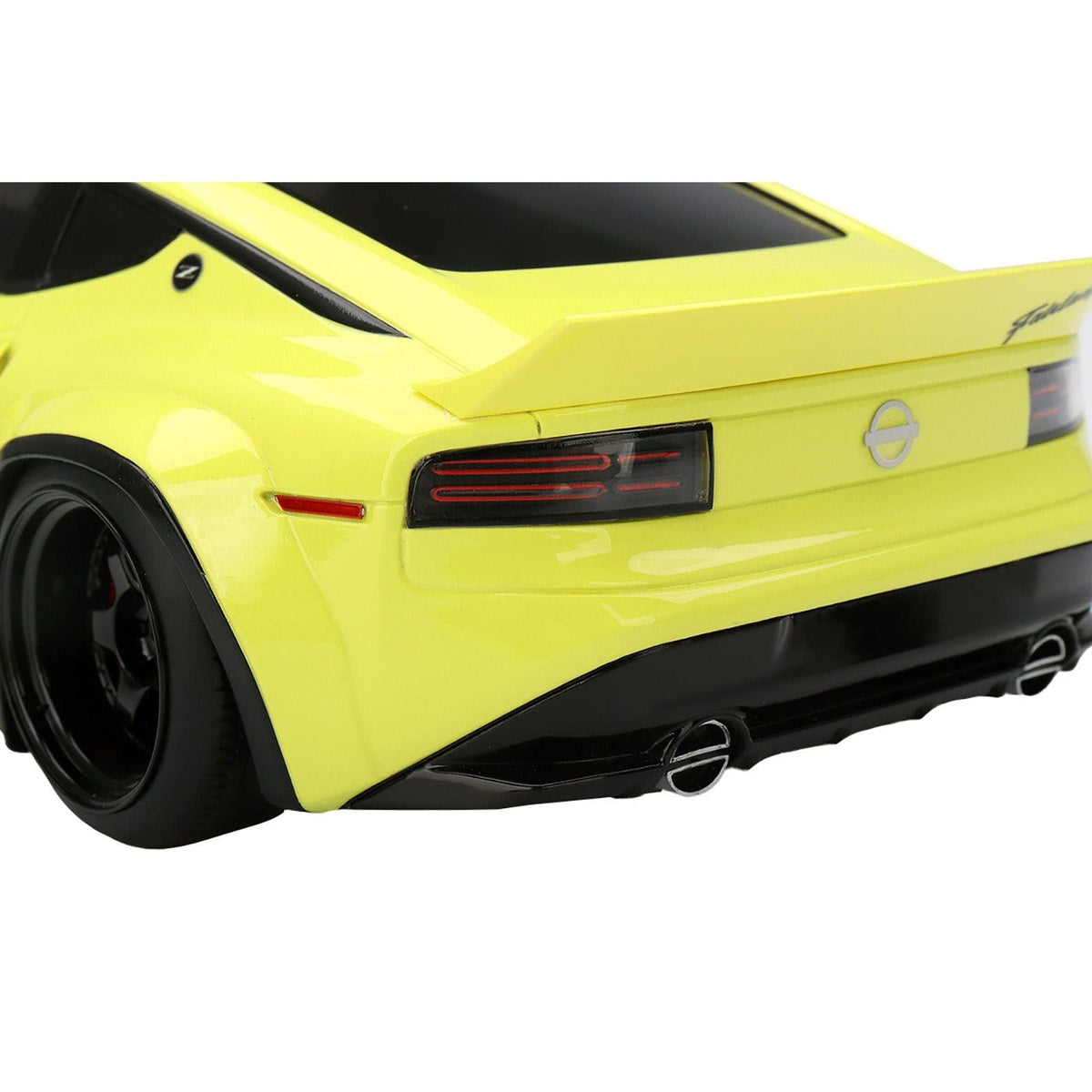 Nissan Z (RZ34) "Pandem" Ikazuchi Yellow with Matt Black Hood 1/18 Model Car by Top Speed-Top Speed-ModelCars.com