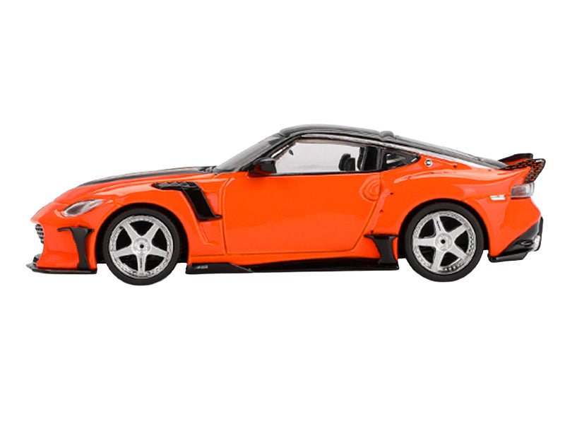 Nissan Z VeilSide FFZ400 Orange with Black Top Limited Edition 1/64 Diecast Model Car by Mini GT-Mini GT-ModelCars.com