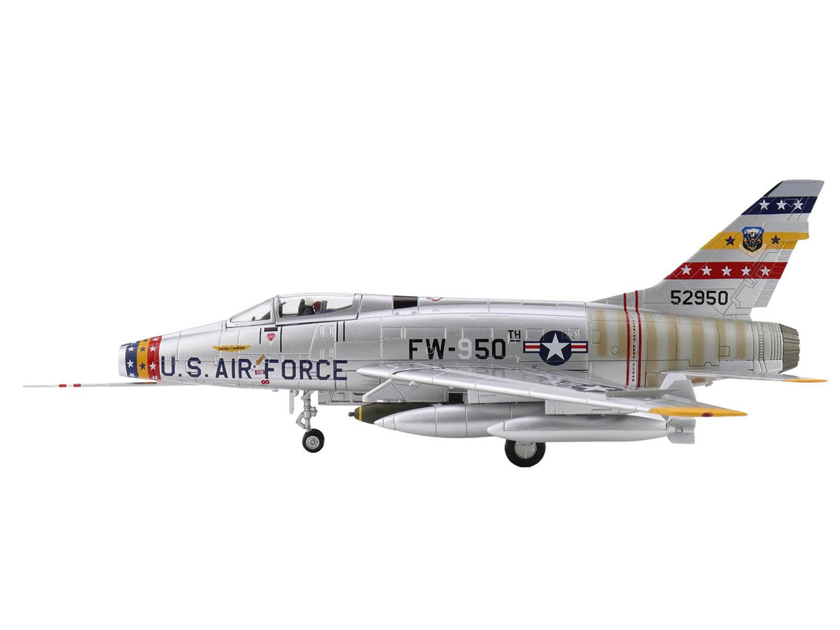 North American F-100D Super Sabre Fighter Aircraft "FW-871 81st TFS 50th TFW France" (1958) United States Air Force "Air Power Series" 1/72 Diecast Model by Hobby Master-Hobby Master-ModelCars.com