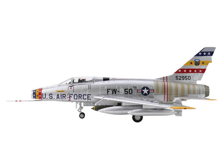 North American F-100D Super Sabre Fighter Aircraft "FW-871 81st TFS 50th TFW France" (1958) United States Air Force "Air Power Series" 1/72 Diecast Model by Hobby Master-Hobby Master-ModelCars.com
