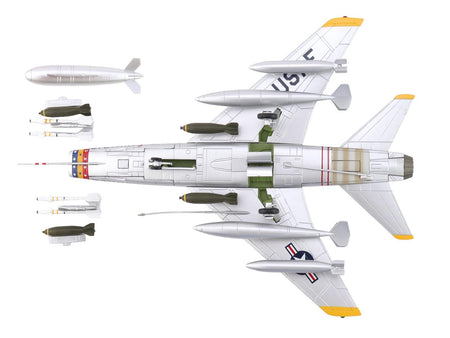 North American F-100D Super Sabre Fighter Aircraft "FW-871 81st TFS 50th TFW France" (1958) United States Air Force "Air Power Series" 1/72 Diecast Model by Hobby Master-Hobby Master-ModelCars.com