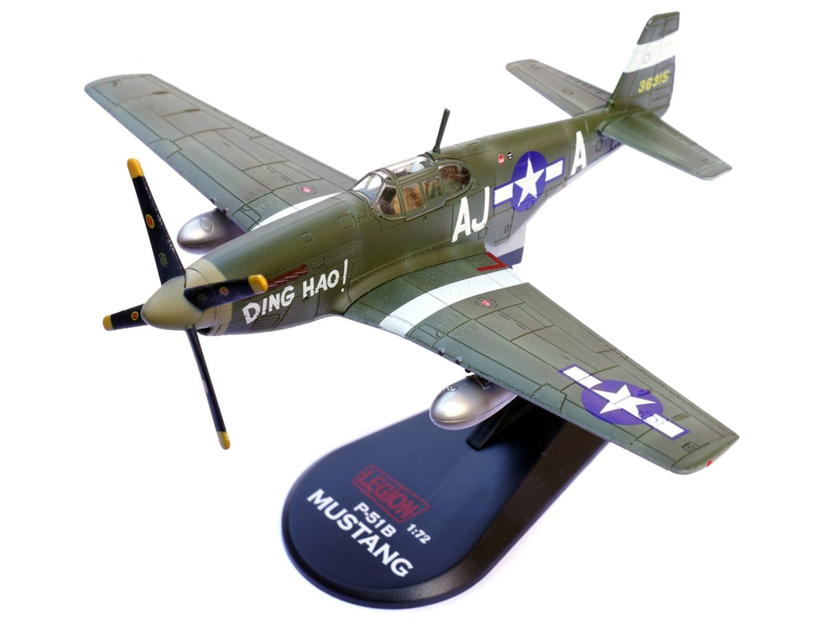 North American P-51B Mustang Aircraft "Ding Hao! 356th Fighter Squadron 354th Fighter Group" (1944) United States Army Air Forces 1/72 Diecast Model Airplane by Legion-Legion-ModelCars.com