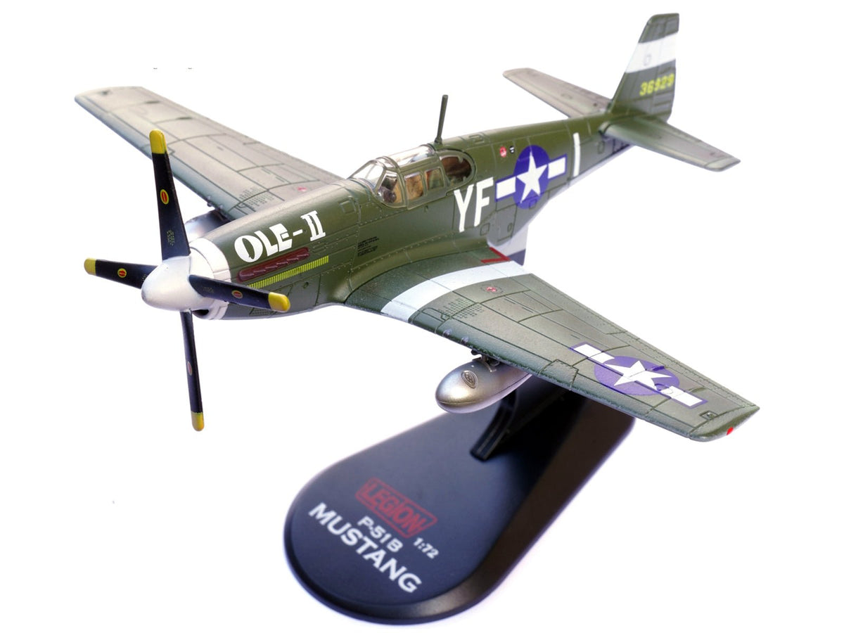 North American P-51B Mustang Aircraft "Ole-II 358th Fighter Squadron 355th Fighter Group Steeple Morden Strafers" (1944) United States Army Air Forces 1/72 Diecast Model Airplane by Legion-Legion-ModelCars.com