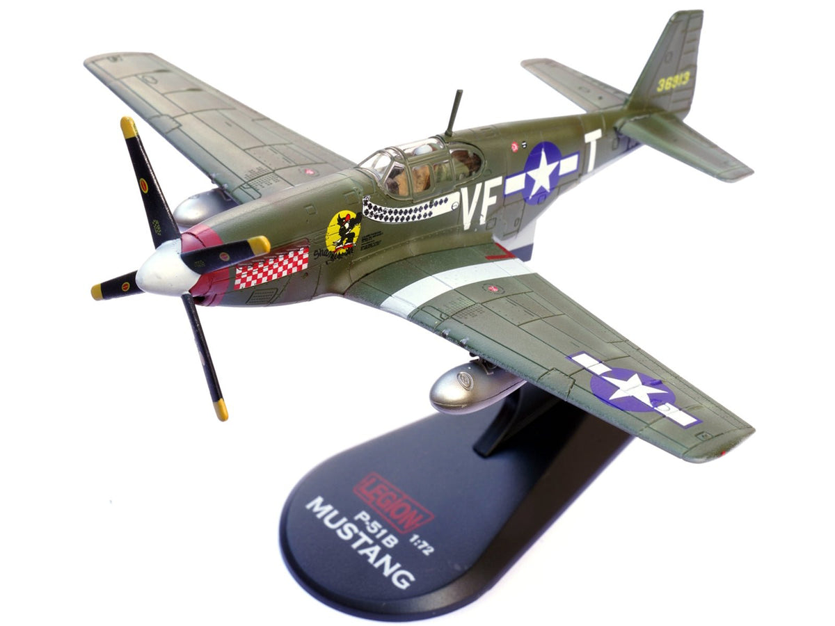North American P-51B Mustang Aircraft "Shangri-La 336th Fighter Squadron 4th Fighter Group" (1944) United States Army Air Forces 1/72 Diecast Model Airplane by Legion-Legion-ModelCars.com