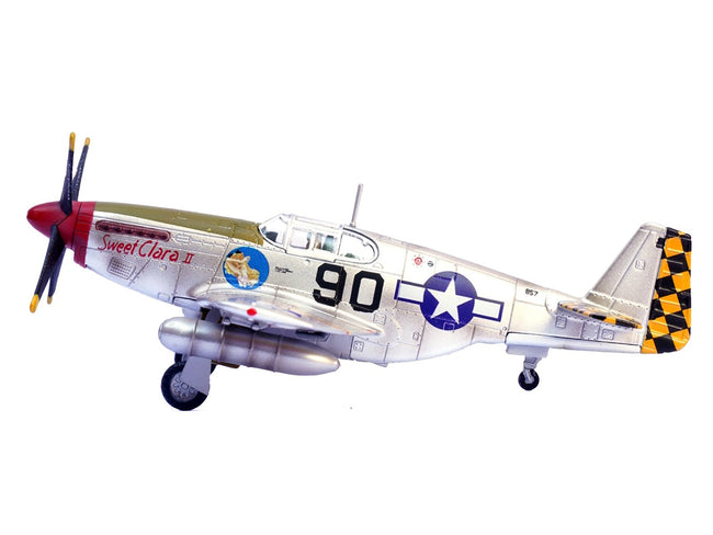 North American P-51B Mustang Aircraft "Sweet Clara II 319th Fighter Squadron 325th Fighter Group" (1944) United States Army Air Forces 1/72 Diecast Model Airplane by Legion-Legion-ModelCars.com