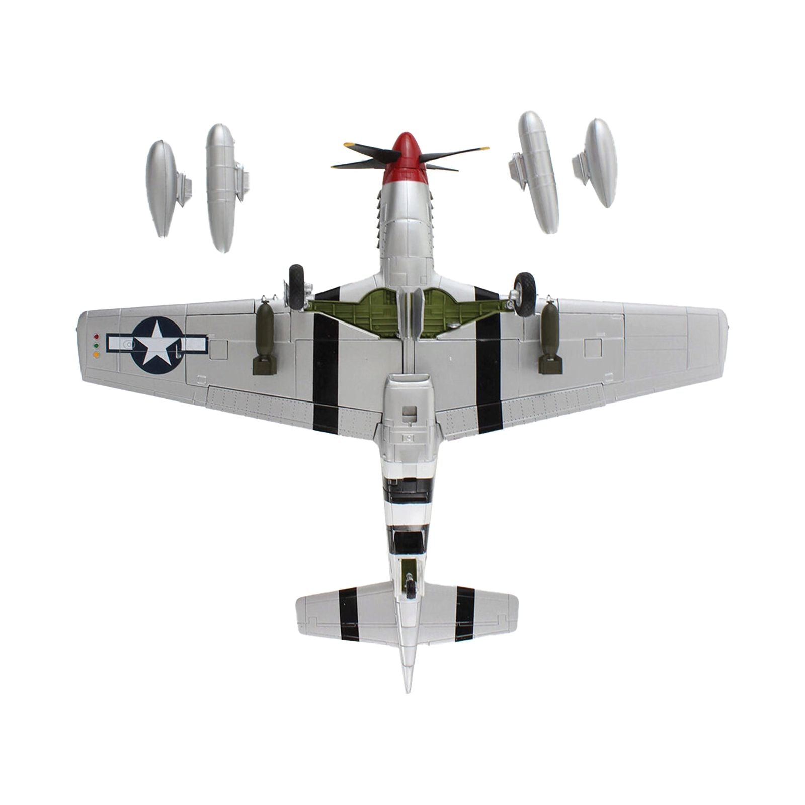 North American P - 51D Mustang Fighter Aircraft "335th Fighter Squadron 4th Fighter Group Captain Ted Lines" United States Army Air Force "Air Power Series" 1/48 Diecast Model by Hobby Master - Hobby Master - ModelCars.com