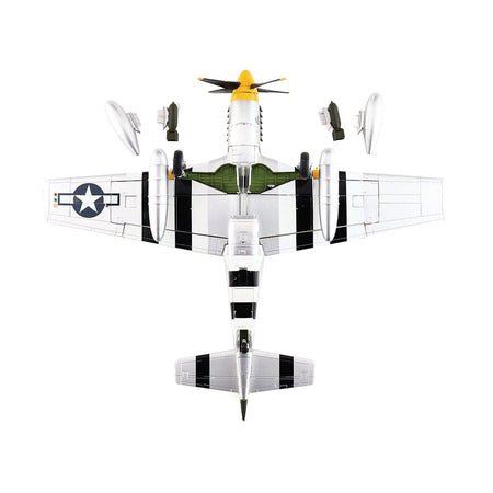 North American P-51D Mustang Fighter Aircraft "413926 375th Fighter Squadron 8th Air Force" (1944) United States Army Air Forces "Air Power Series" 1/48 Diecast Model by Hobby Master-Hobby Master-ModelCars.com
