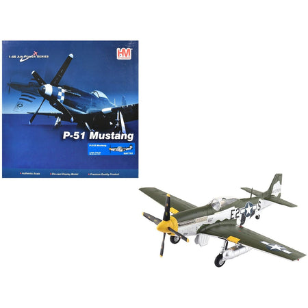 North American P-51D Mustang Fighter Aircraft "413926 375th Fighter Squadron 8th Air Force" (1944) United States Army Air Forces "Air Power Series" 1/48 Diecast Model by Hobby Master-Hobby Master-ModelCars.com
