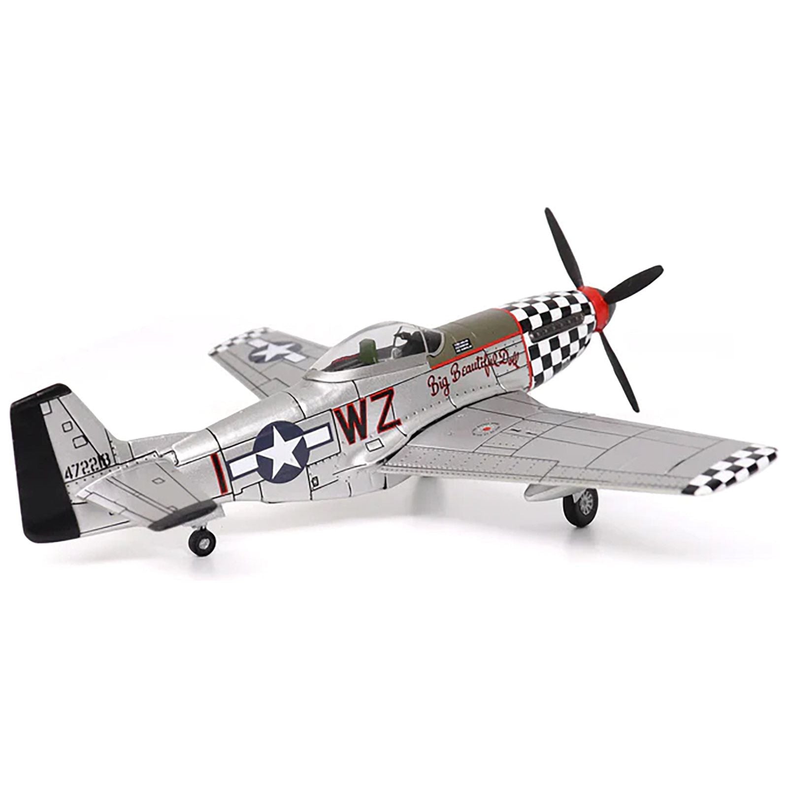 North American P - 51D Mustang Fighter Aircraft "John Landers 'Big Beautiful Doll' 84th Fighter Squadron 78th Fighter Group RAF Duxford England" (1944) United States Army Air Force 1/72 Diecast Model by Militaria Die Cast - Militaria Die Cast - ModelCars.com