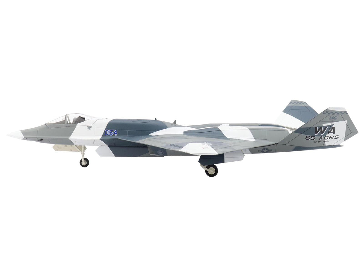 Northrop F-23 Black Widow II Stealth Fighter Aircraft Blue 054 Su-57 Aggressor What If Scheme 65th AGRS Nellis AFB United States Air Force Air Power Series 1/72 Diecast Model by Hobby Master-Hobby Master-ModelCars.com