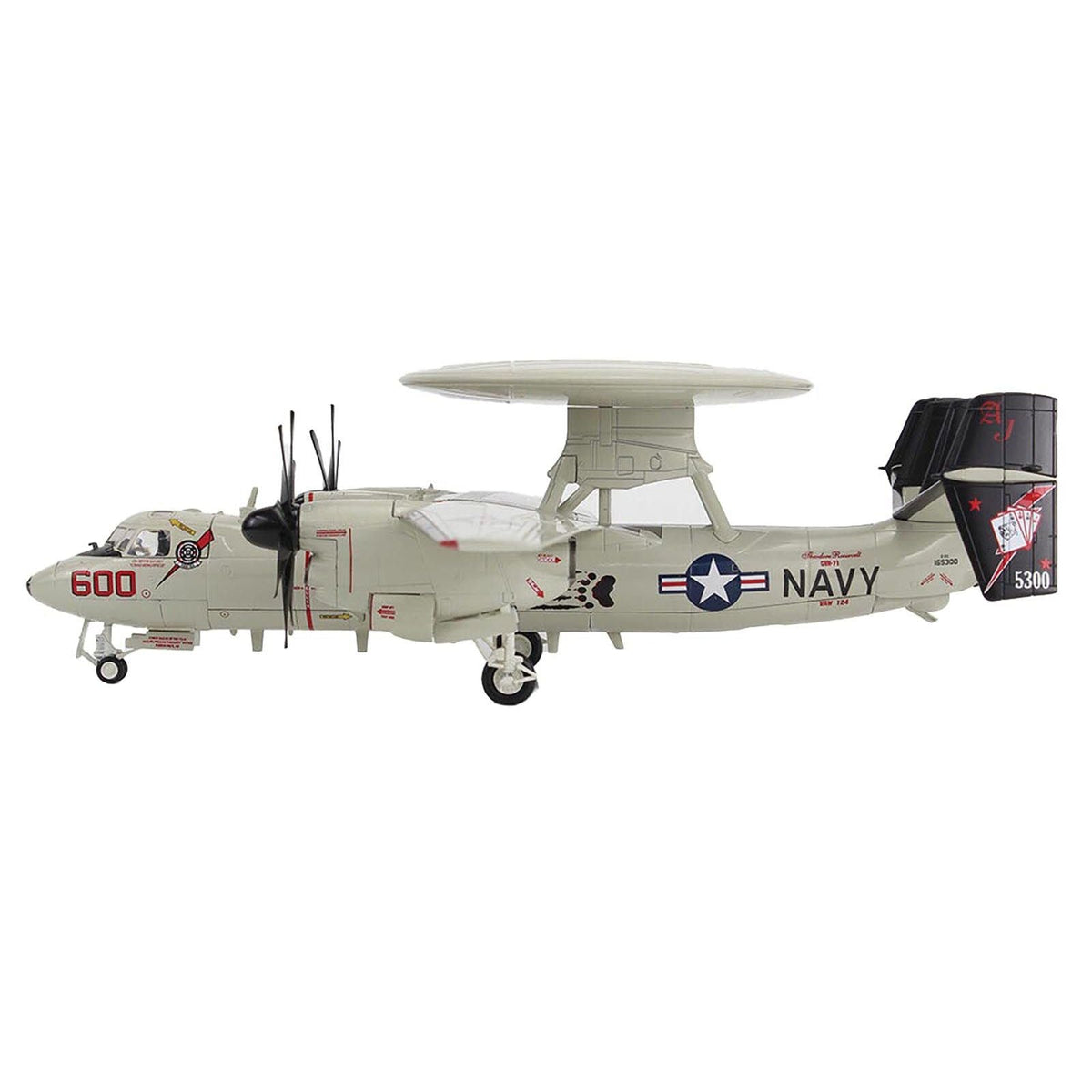 Northrop Grumman E-2C Hawkeye Aircraft "165300 VAW-124 Bear Aces" (2009) United States Navy "Air Power Series" 1/72 Diecast Model by Hobby Master-Hobby Master-ModelCars.com