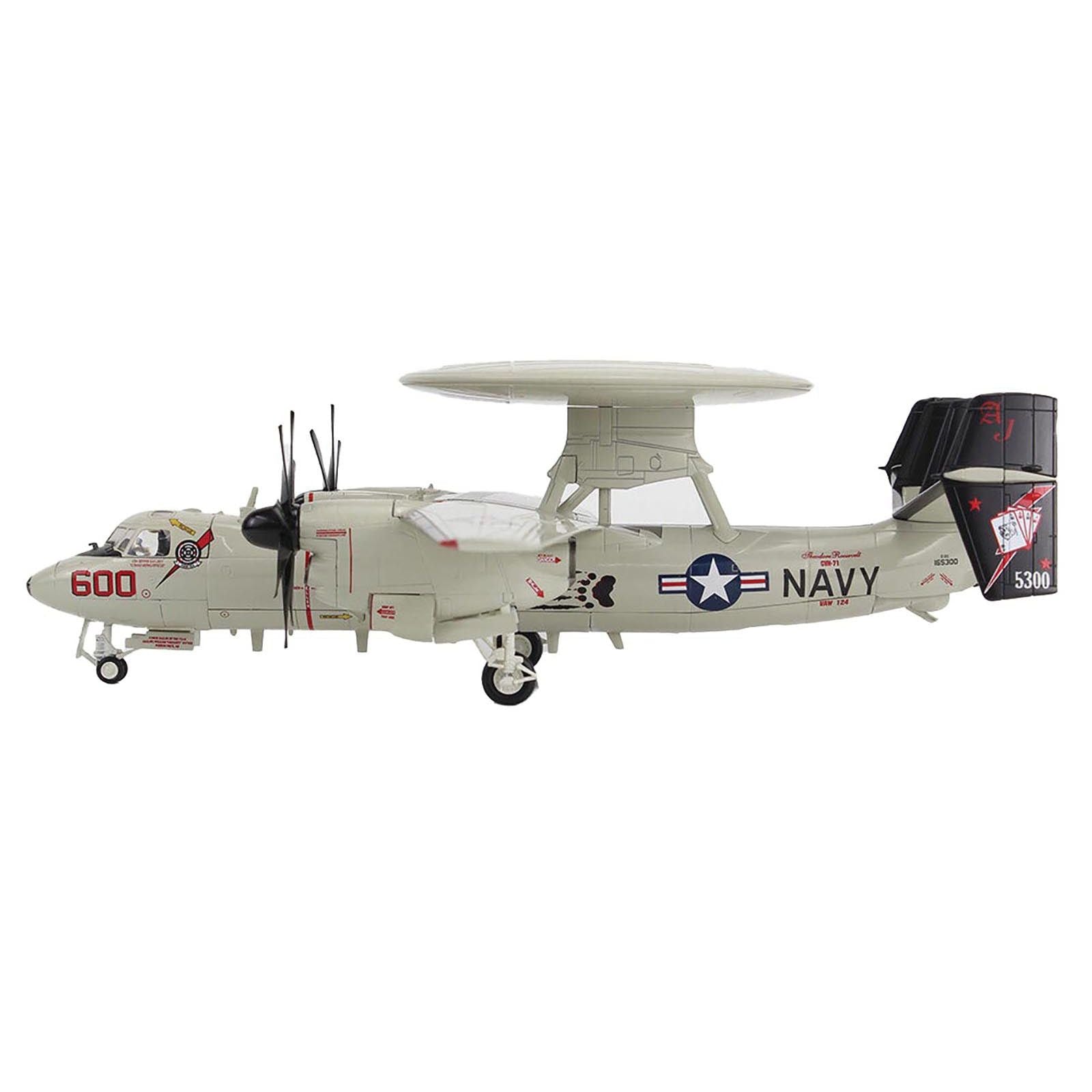 Northrop Grumman E - 2C Hawkeye Aircraft "165300 VAW - 124 Bear Aces" (2009) United States Navy "Air Power Series" 1/72 Diecast Model by Hobby Master - Hobby Master - ModelCars.com