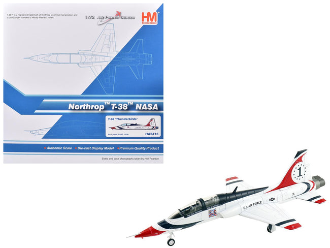 Northrop T-38 NASA Aircraft "#1 Thunderbirds" (1970s) United States Air Force "Air Power Series" 1/72 Diecast Model by Hobby Master-Hobby Master-ModelCars.com