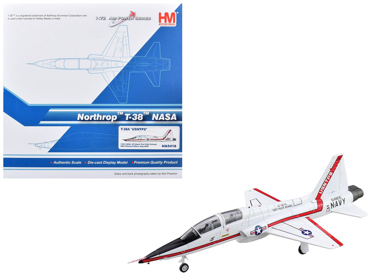 Northrop T-38A Talon Aircraft "61-0856 United States Naval Test Pilot School NAS Patuxent River NASA" (2005) United States Navy "Air Power Series" 1/72 Diecast Model by Hobby Master-Hobby Master-ModelCars.com