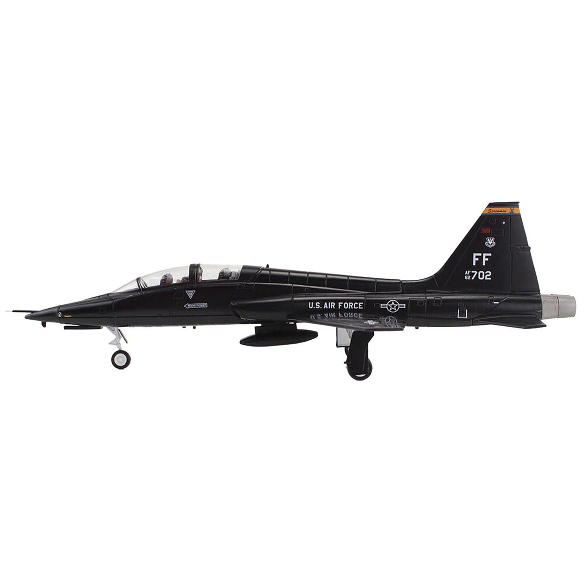 Northrop T-38A Talon Aircraft "62-3702 7th Fighter Training Squadron Hampton Langley Air Force Base" (2023) United States Air Force "Air Power Series" 1/72 Diecast Model by Hobby Master-Hobby Master-ModelCars.com