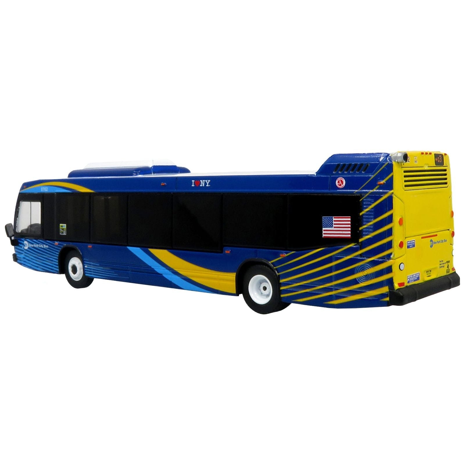 Nova Bus LFSd Transit Bus MTA New York City (MTA NY) "Q3 JFK Airport" Limited Edition to 504 pieces Worldwide 1/87 (HO) Diecast Model by Iconic Replicas - Iconic Replicas - ModelCars.com