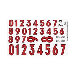 NUMBERS RED AND BLACK - Gofer Racing - ModelCars.com