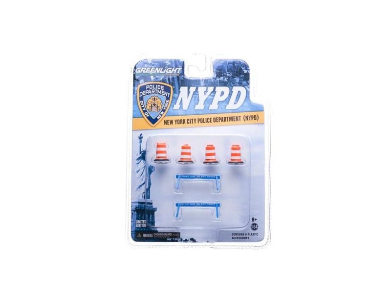 NYPD Accessory Pack 6pc Set Series 1 For 1/64 Model Cars by Greenlight-Greenlight-ModelCars.com