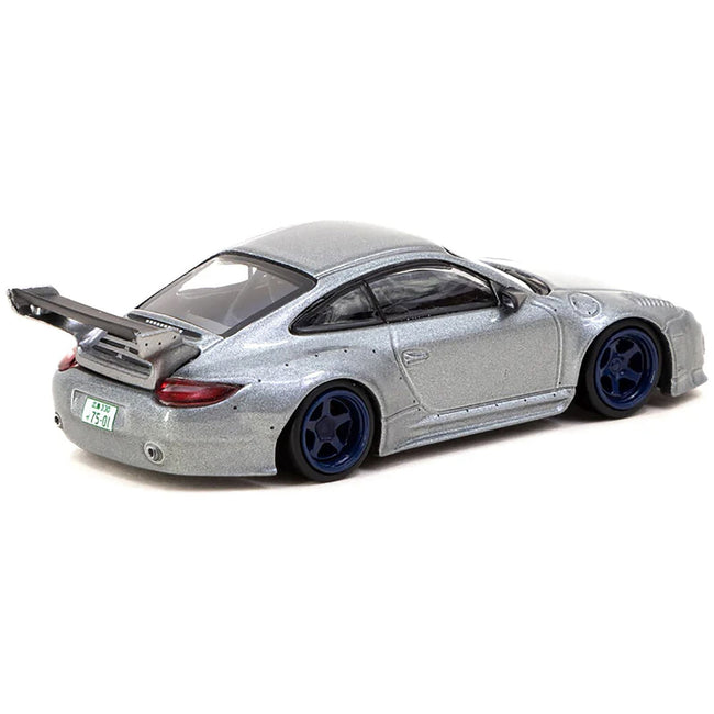 Old & New 997 Gray Metallic "Road64" Series 1/64 Diecast Model Car by Tarmac Works - Tarmac Works - ModelCars.com