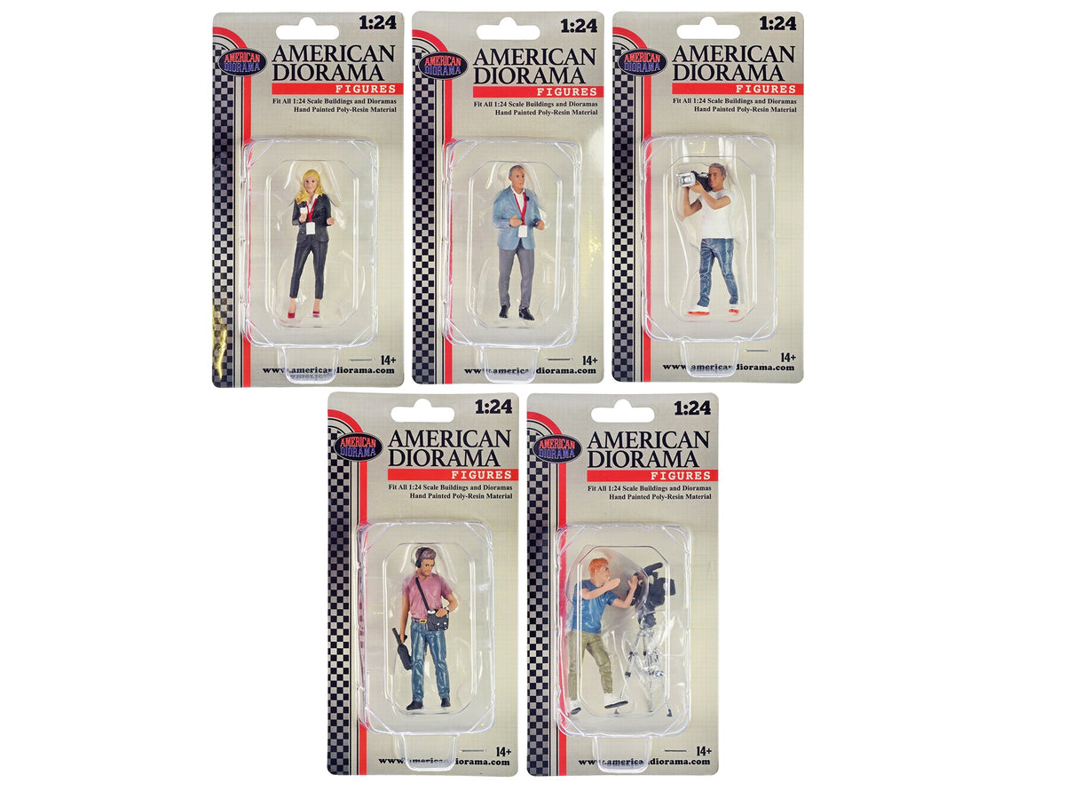 "On-Air" 6 piece Figures and Accessory Set for 1/24 Scale Models by American Diorama-American Diorama-ModelCars.com