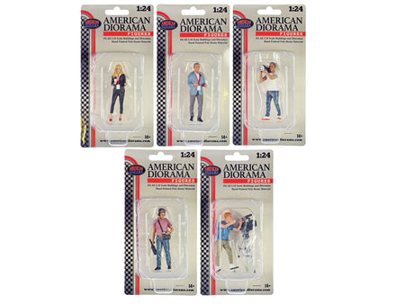 "On-Air" 6 piece Figures and Accessory Set for 1/24 Scale Models by American Diorama-American Diorama-ModelCars.com