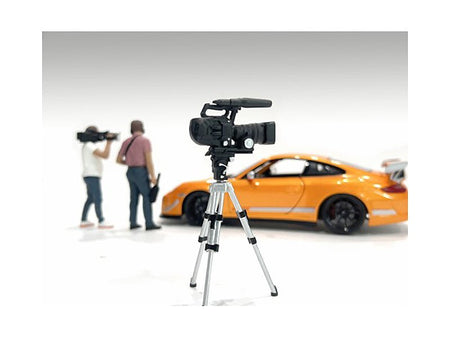 "On-Air" Figure 5 with Standing Camera for 1/24 Scale Models by American Diorama-American Diorama-ModelCars.com