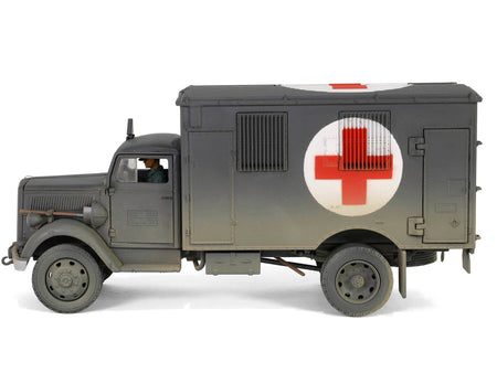 Opel-Blitz Kfz.305 Ambulance Gray (Weathered) "German Army" "Armoured Fighting Vehicle" Series 1/32 Diecast Model by Forces of Valor-Forces Of Valor-ModelCars.com