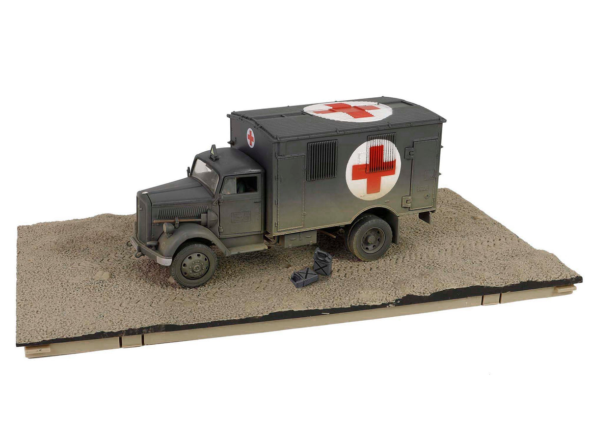 Opel-Blitz Kfz.305 Ambulance Gray (Weathered) "German Army" "Armoured Fighting Vehicle" Series 1/32 Diecast Model by Forces of Valor-Forces Of Valor-ModelCars.com