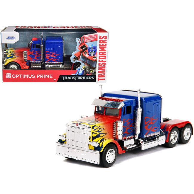 Optimus Prime Truck with Robot on Chassis from "Transformers" Movie "Hollywood Rides" Series 1/32 Diecast Model by Jada-Jada-ModelCars.com