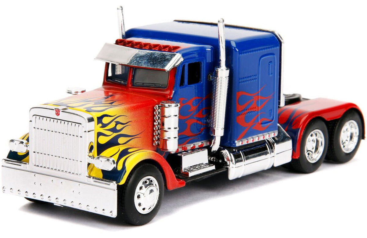 Optimus Prime Truck with Robot on Chassis from "Transformers" Movie "Hollywood Rides" Series 1/32 Diecast Model by Jada-Jada-ModelCars.com