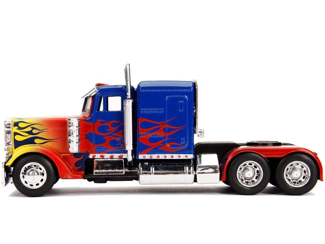 Optimus Prime Truck with Robot on Chassis from "Transformers" Movie "Hollywood Rides" Series 1/32 Diecast Model by Jada-Jada-ModelCars.com