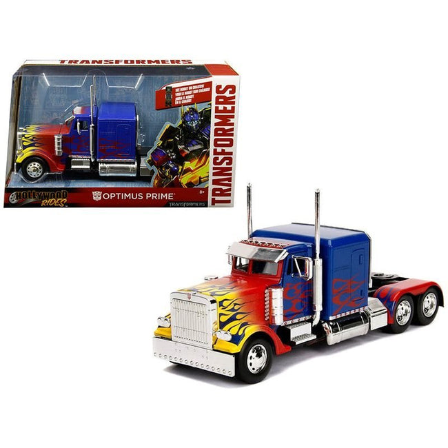 Optimus Prime Truck with Robot on Chassis from "Transformers" Movie "Hollywood Rides" Series Diecast Model by Jada-Jada-ModelCars.com