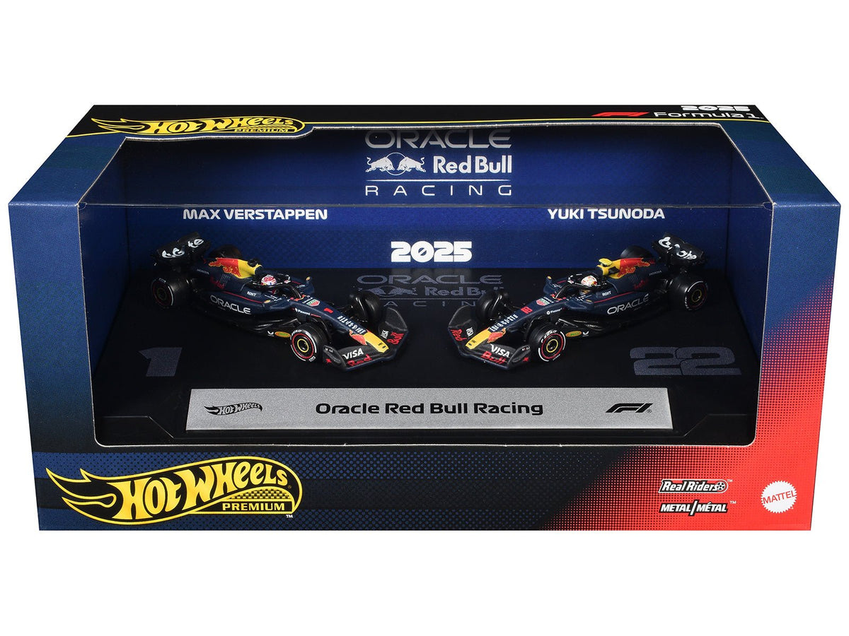 "Oracle Red Bull Racing" Formula One F1 World Championship (2025) 2 Piece Set Diecast Model Cars by Hot Wheels-Hotwheels-ModelCars.com