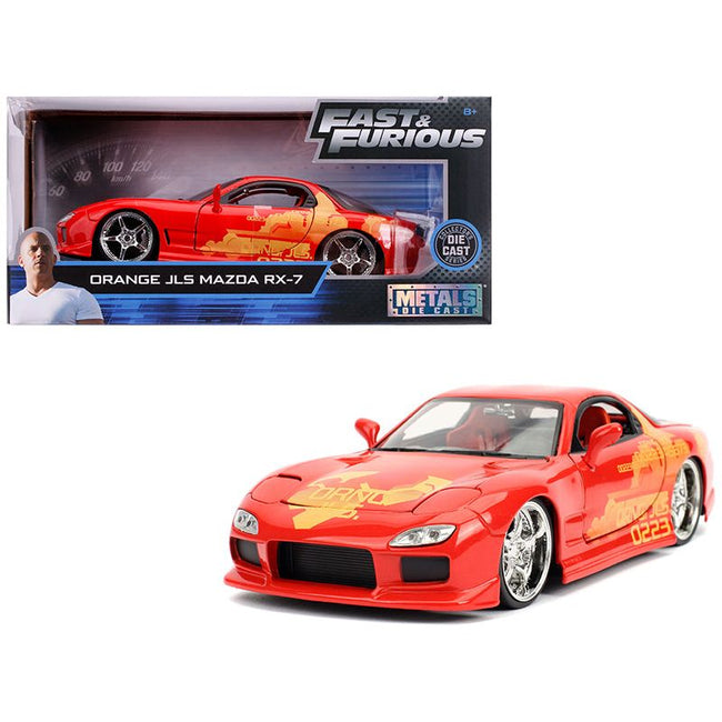 Orange Julius' Mazda RX-7 "Fast & Furious" Movie 1/24 Diecast Model Car by Jada-Jada-ModelCars.com