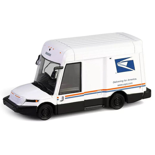 Oshkosh Next Generation Delivery Vehicle (NGDV) "United States Postal Service" White with Red and Blue Stripes "Hobby Exclusive" Series 1/64 Diecast Model Car by Greenlight-Greenlight-ModelCars.com