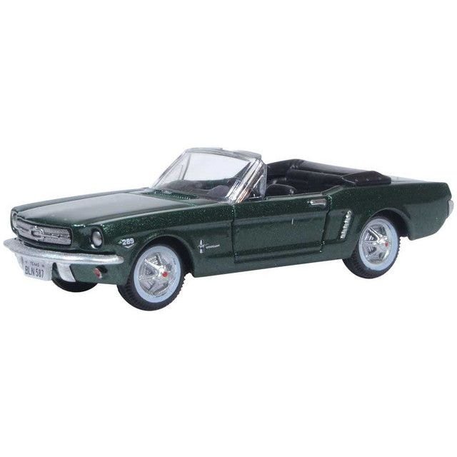 Oxford Diecast 87MU65006 - 1965 Ford Mustang Convertible Top Down (Ivy Green) - HO Scale - Oxford Diecast - ModelCars.com