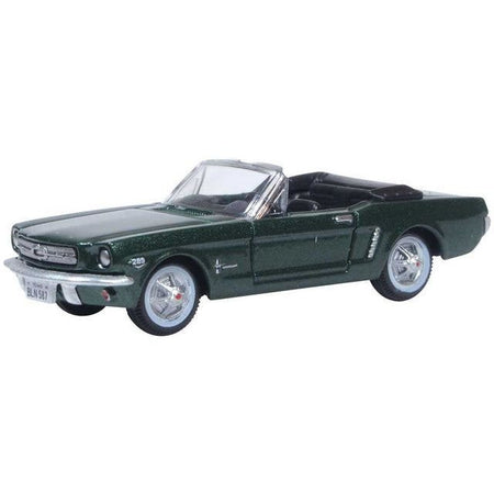 Oxford Diecast 87MU65006 - 1965 Ford Mustang Convertible Top Down (Ivy Green) - HO Scale - Oxford Diecast - ModelCars.com