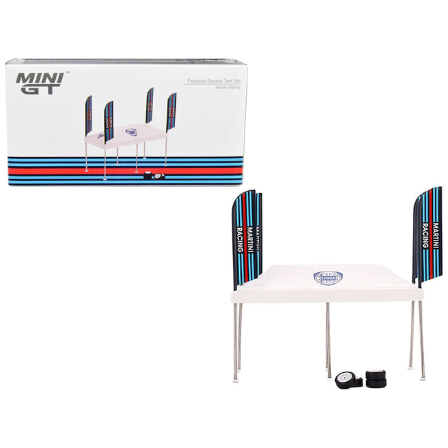 Paddock Service Tent Set with Extra Wheels "Martini Racing" for 1/64 scale models by True Scale Miniatures - True Scale Miniatures - ModelCars.com